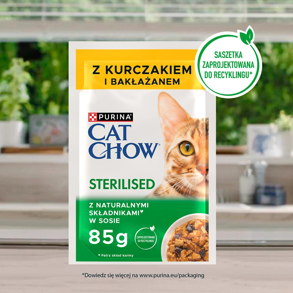 PURINA Cat Chow Adult Torrfoder för katter med lamm och gröna bönor i gelé 85g