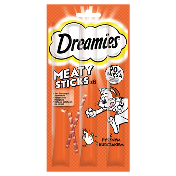 DREAMIES 30g – kompletteringsfoder för vuxna katter, med läcker kyckling