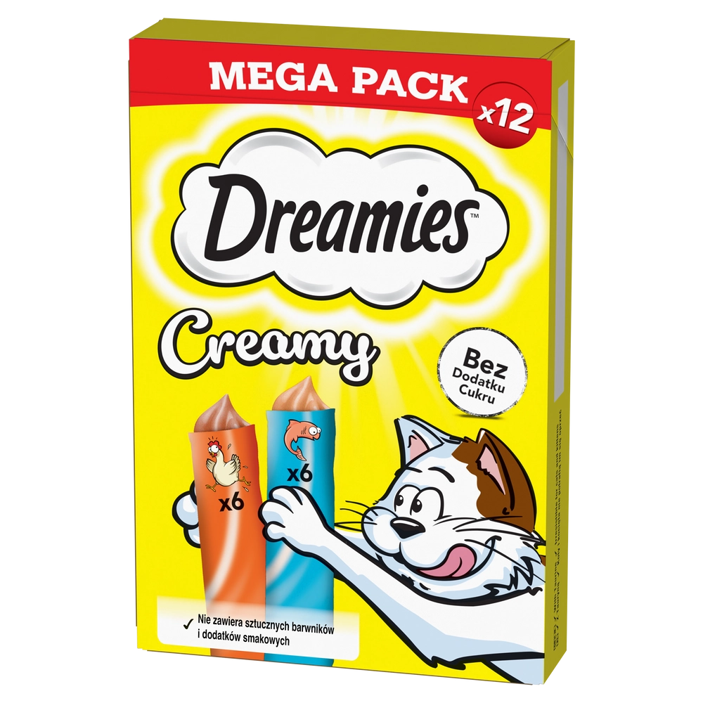 DREAMIES Creamy med kyckling och lax 12x10g