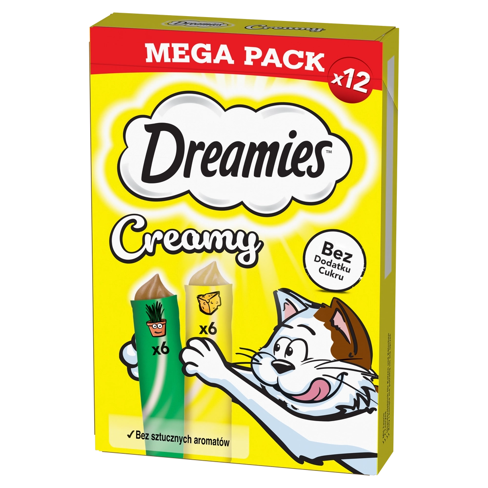 DREAMIES Creamy med ost och med kattmynta 12x10g