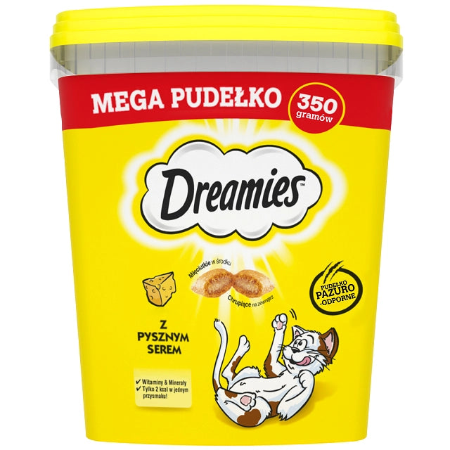 Dreamies Dreamies Kattgodis Megapack Osto 350 g – kompletteringsfoder för vuxna katter, med utsökt ost