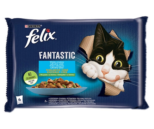 FELIX Fantastic Wiejskie Smaki i gelé med lax och öring 4x85g