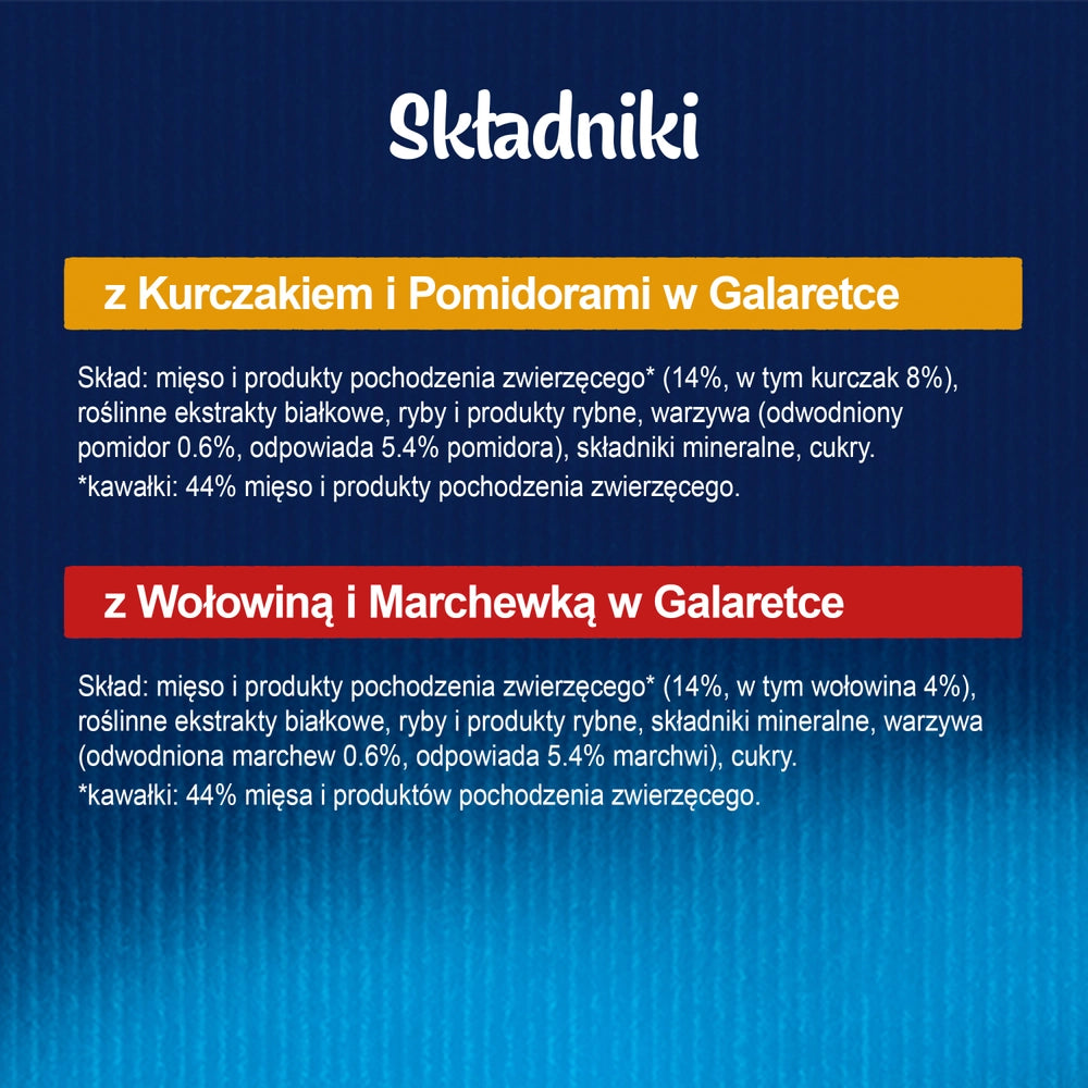 FELIX Fantastic i gelé med kyckling och nötkött 4x85g