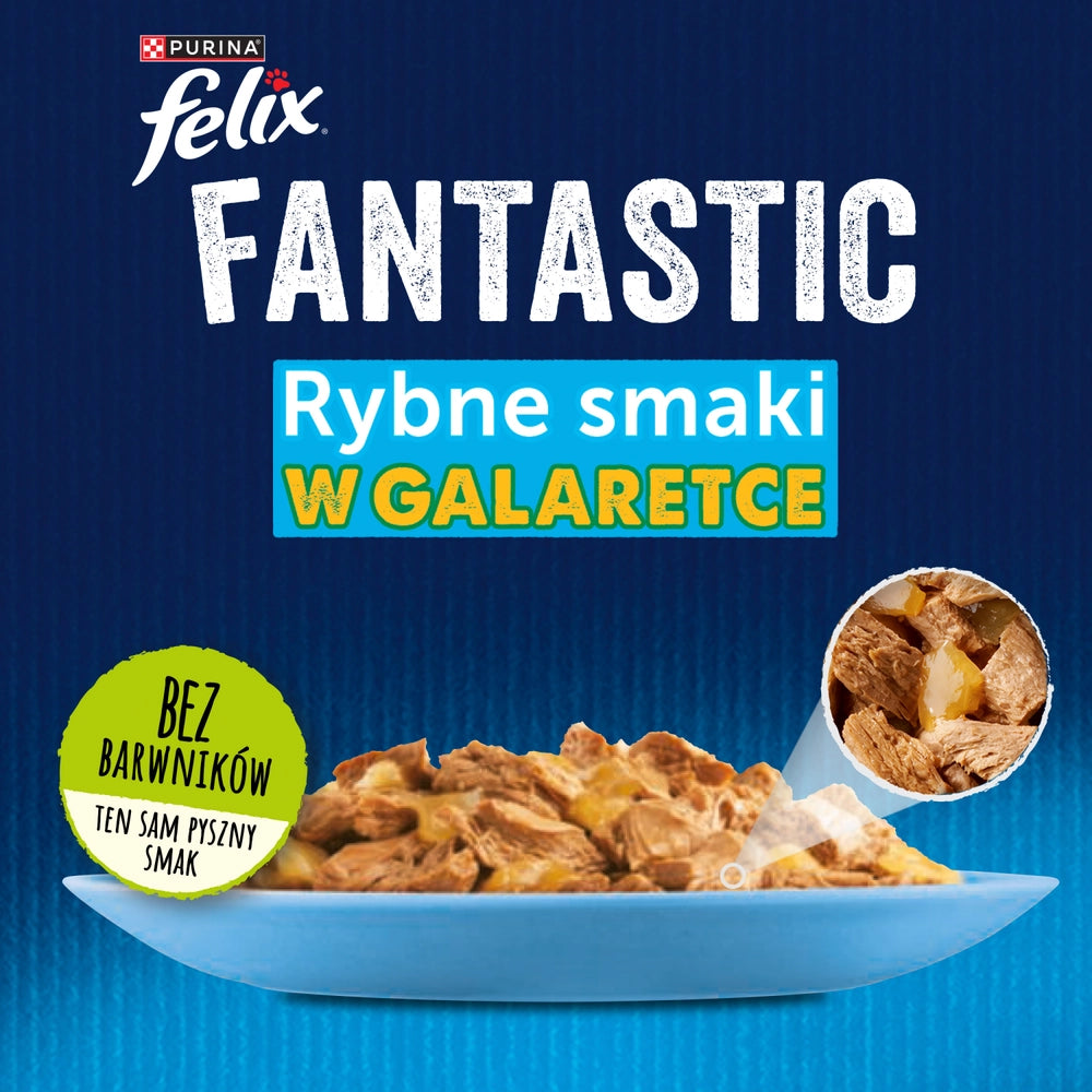 FELIX Fiskiga Smaker i gelé med lax och spätta 4x85g