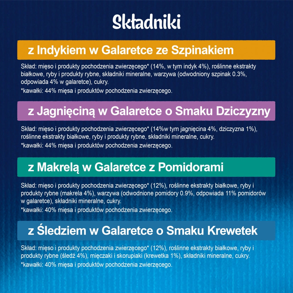 FELIX Sensation Jellies Kattmat i blandade smaker i gelé 12x85g