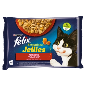 FELIX Sensations Jellies Kattmat landsbygdssmaker i gelé 4x85g