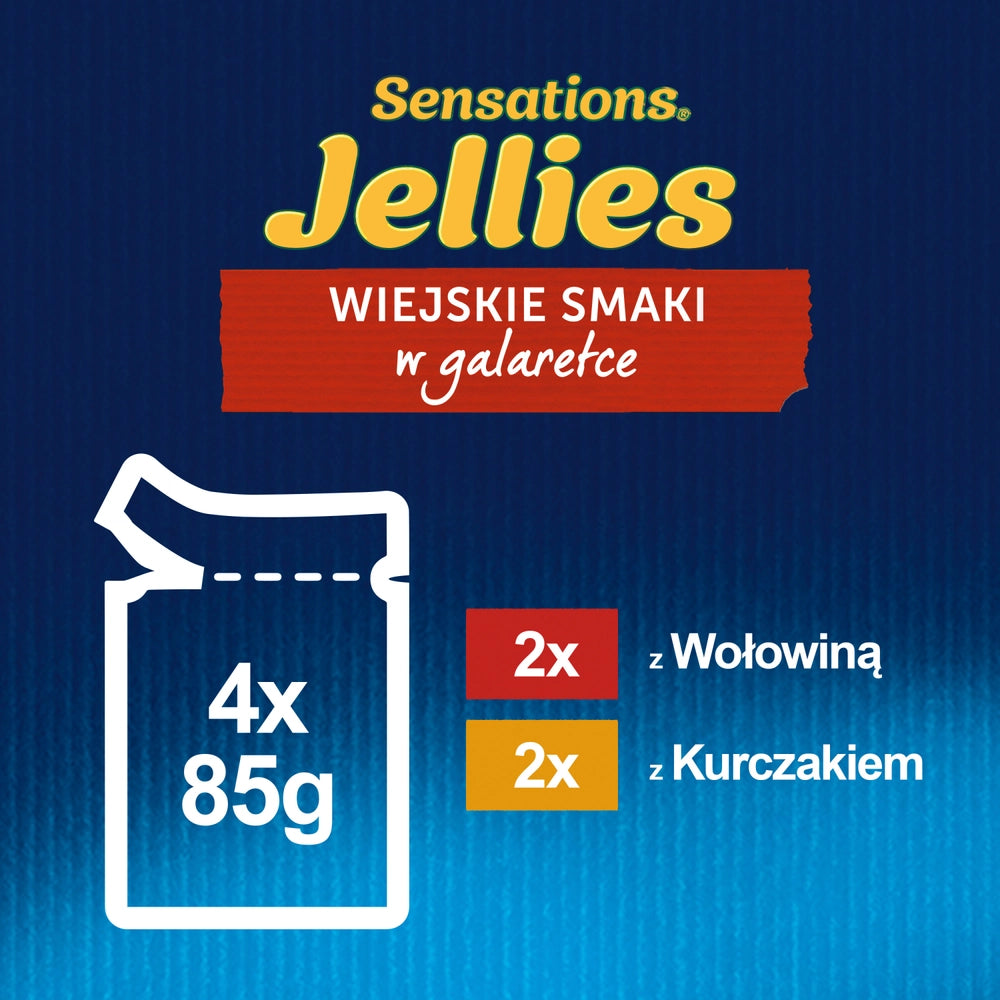 FELIX Sensations Jellies Kattmat landsbygdssmaker i gelé 4x85g