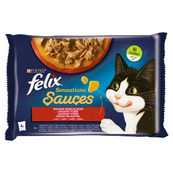 FELIX Sensations Sauce Karma för katter lantliga smaker i sås 4x85g