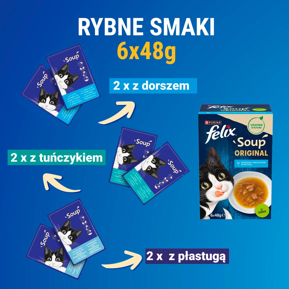 FELIX Soup Original Fiskiga smaker 6x48 g