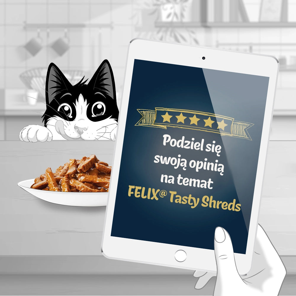 FELIX Tasty Shreds våtfoder för katt med lax och tonfisk i sås 4x80g
