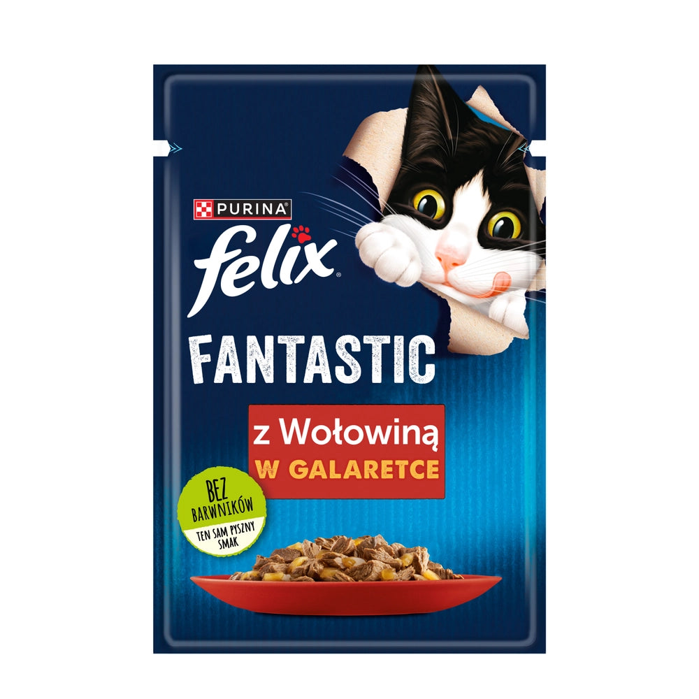 FELIX Nötkött i gelé - påse 85g