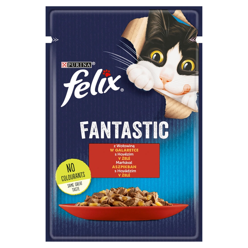 FELIX Nötkött i gelé - påse 85g