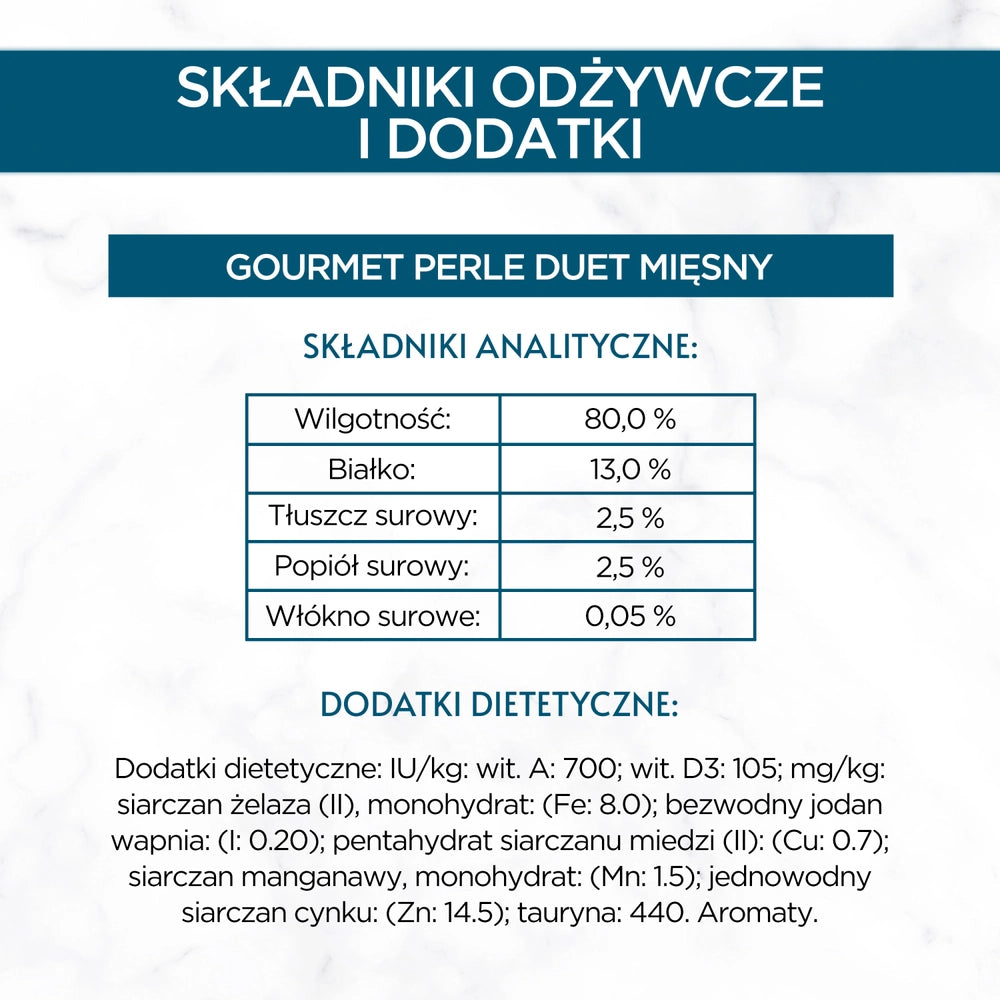 GOURMET Perle kattmat för vuxna katter Köttduo 4x85g