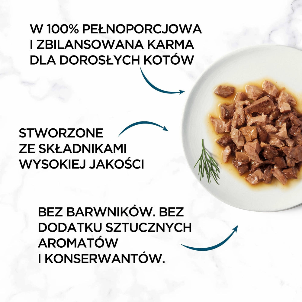 Purina Gourmet Perle mat för vuxna katter Köttig Duo 4x85g