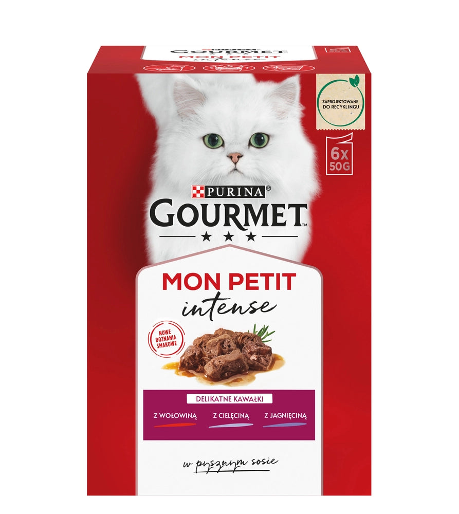 Purina Gourmet Mon Petit Intense Kalv/Ox/Lamm 6 x 50 g