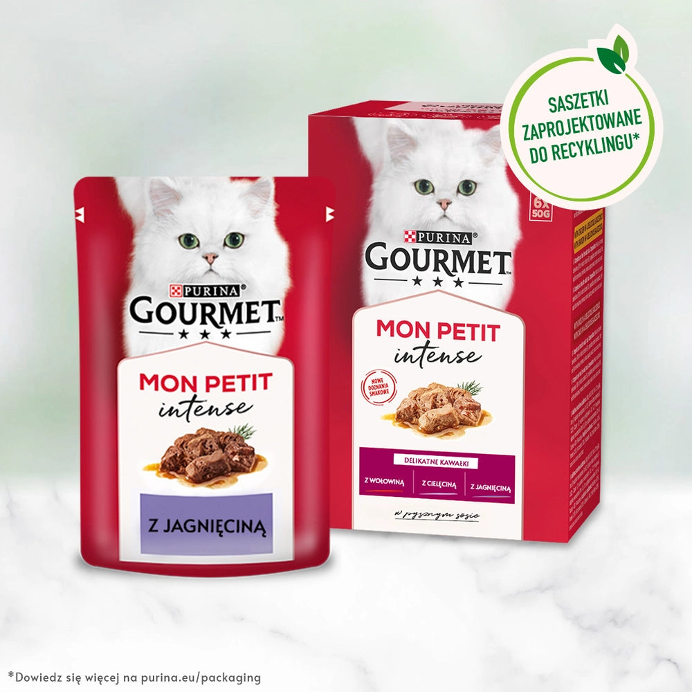Purina Gourmet Mon Petit Intense Kalv/Ox/Lamm 6 x 50 g