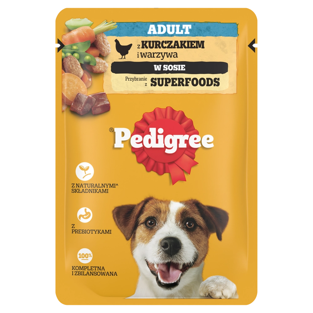 PEDIGREE Adult påse 100g - våtfoder för hundar med kyckling och grönsaker i sås