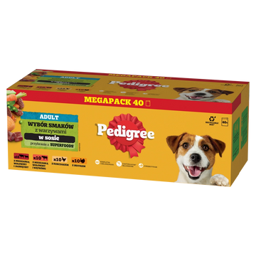 Pedigree Våtfoder för hundar Blandning av smaker i sås 100 g x 40 bitar