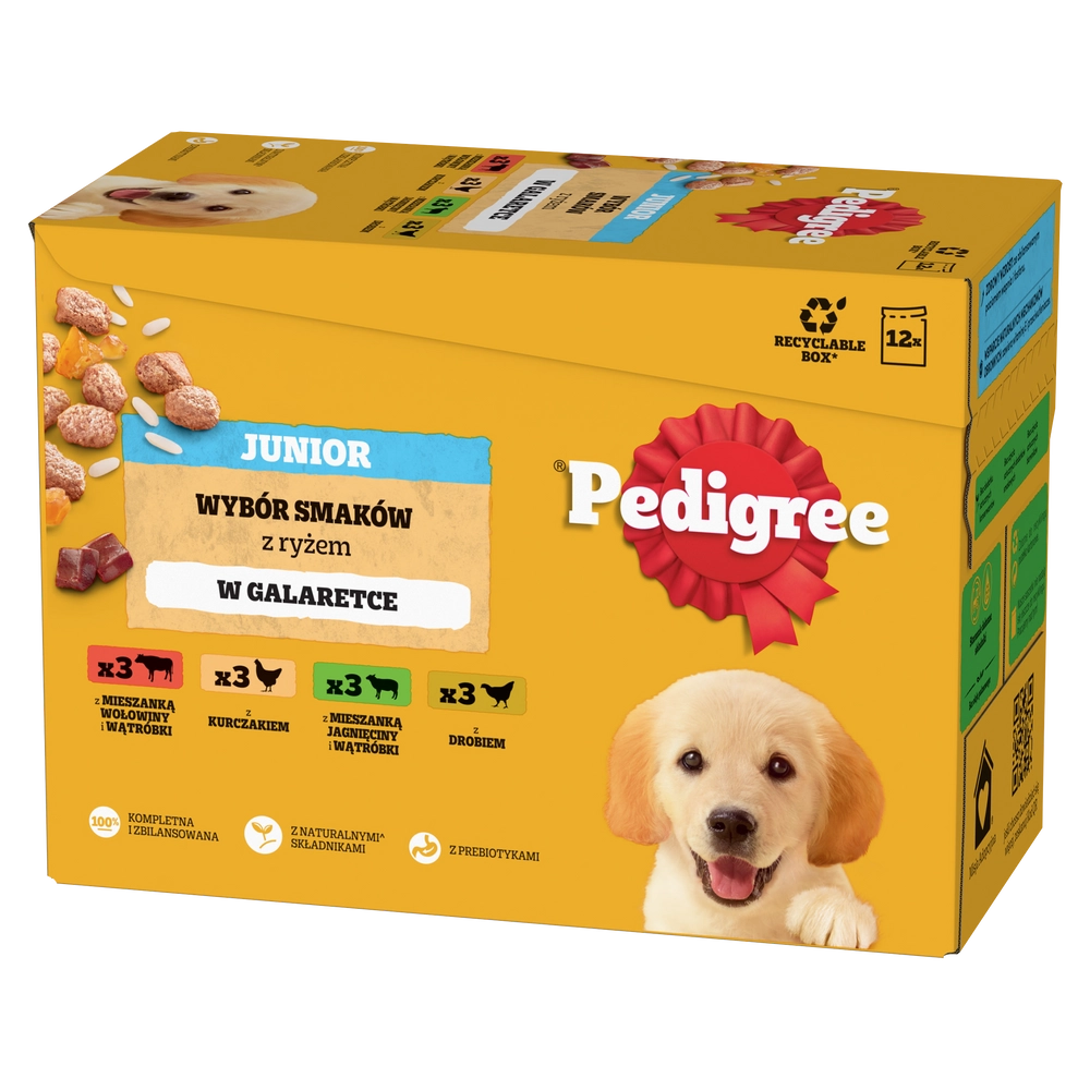 PEDIGREE Junior blandade smaker i gelé 12x100g