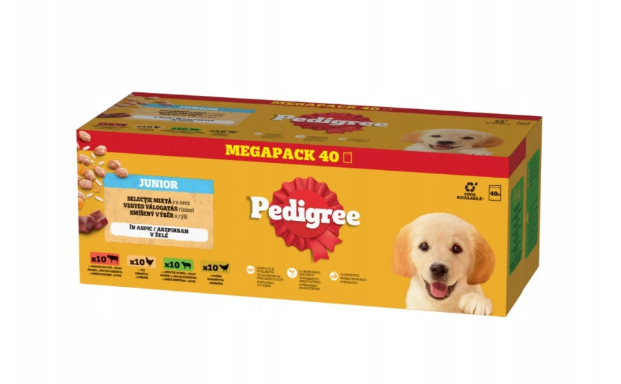 PEDIGREE Junior våtfoder för valpar i gelé 40x100g