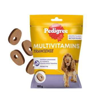 PEDIGREE Multivitamins Tarmfunktion kosttillskott för vuxna hundar med kycklingsmak 180 g