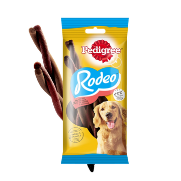 PEDIGREE® Rodeo™ 123g - godsak för vuxna hundar, med nötkött