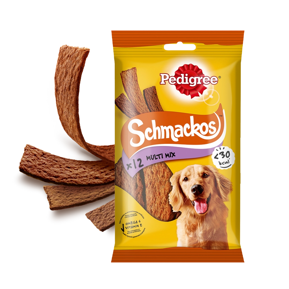 PEDIGREE Schmackos 36g - godsak för vuxna hundar, med smak av nötkött, lamm och fågel
