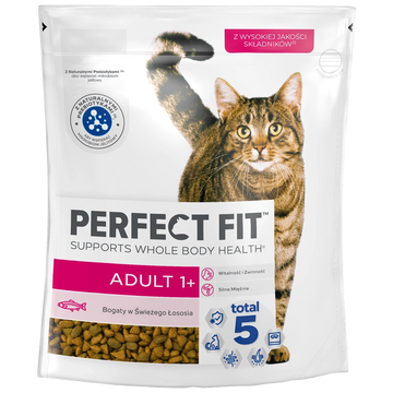 PERFECT FIT Adult 1+ 750 g torrfoder för vuxna katter rikt på färsk lax