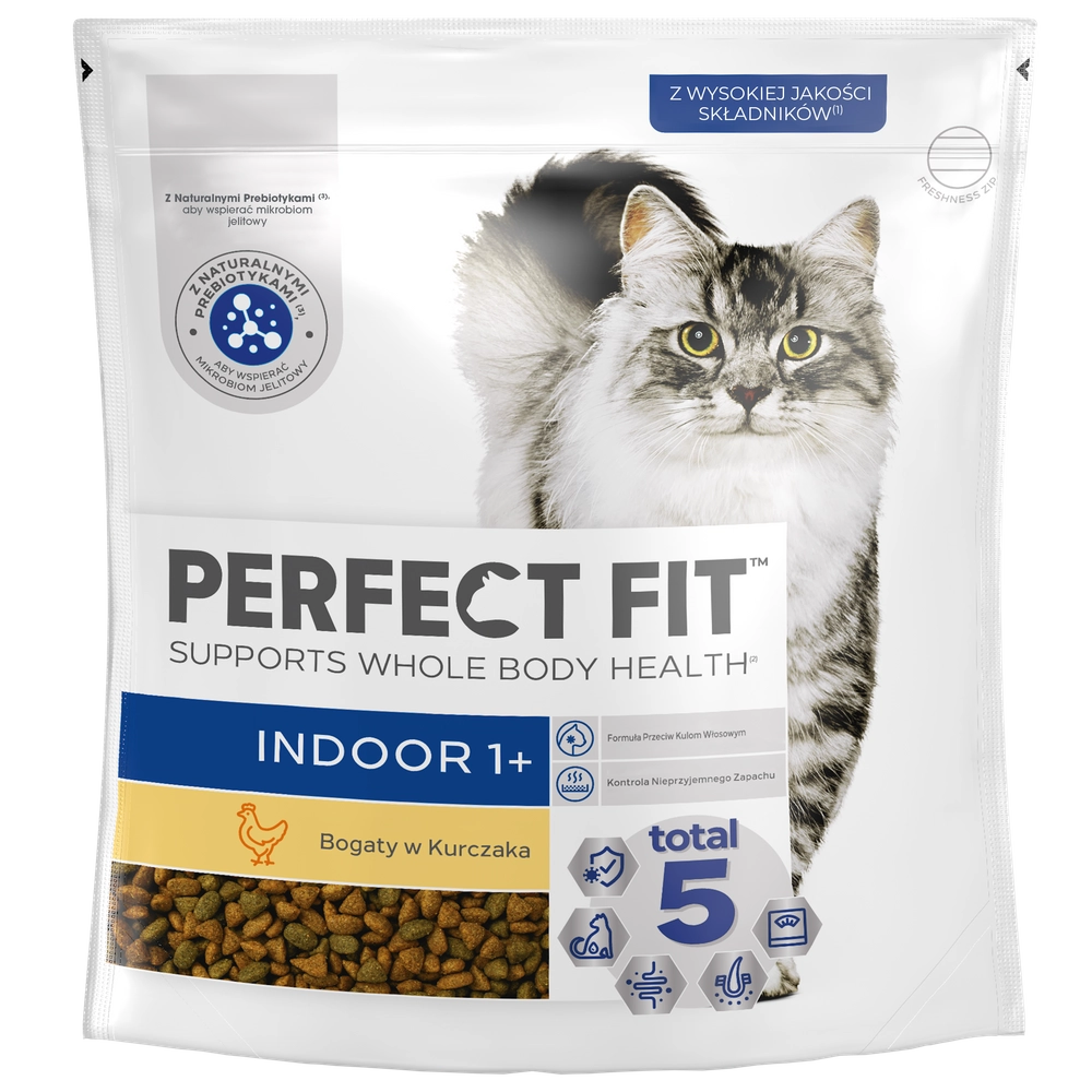 PERFECT FIT (Indoor 1+) 750g Rik på kyckling - torrfoder för inomhuskatt