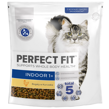 PERFECT FIT (Indoor 1+) 750g Rik på kyckling - torrfoder för inomhuskatt