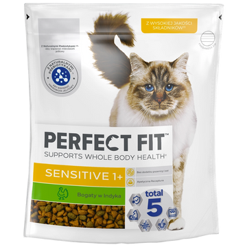 PERFECT FIT (Sensitive 1+) 750g Rik på kalkon - torrfoder för katter med känsligt matsmältningssystem