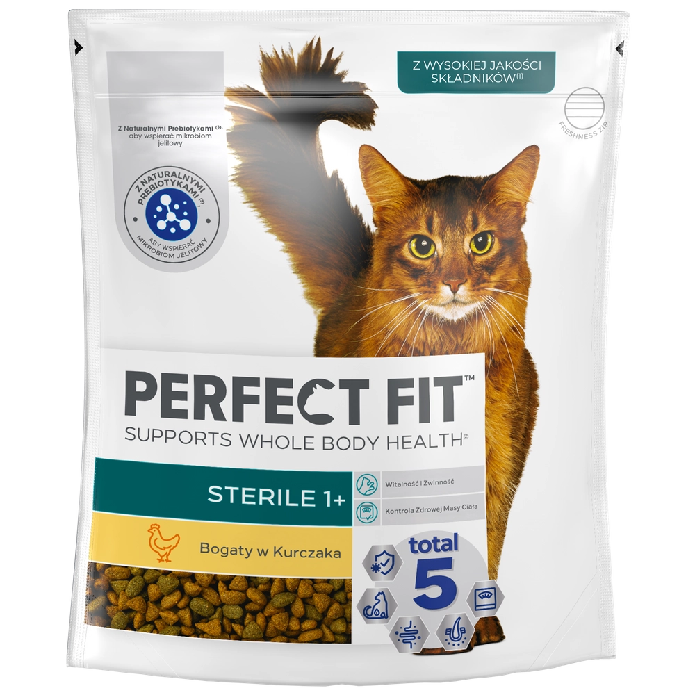 PERFECT FIT (Sterile 1+) 750g Rik på Kyckling - torrfoder för kastrerad katt