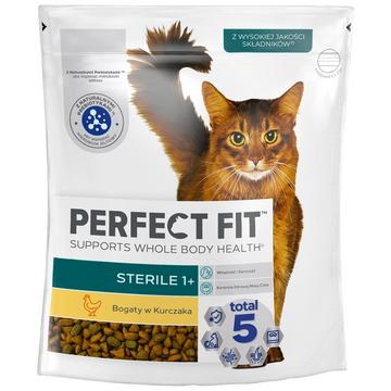 PERFECT FIT (Sterile 1+) 750g Rik på Kyckling - torrfoder för kastrerad katt