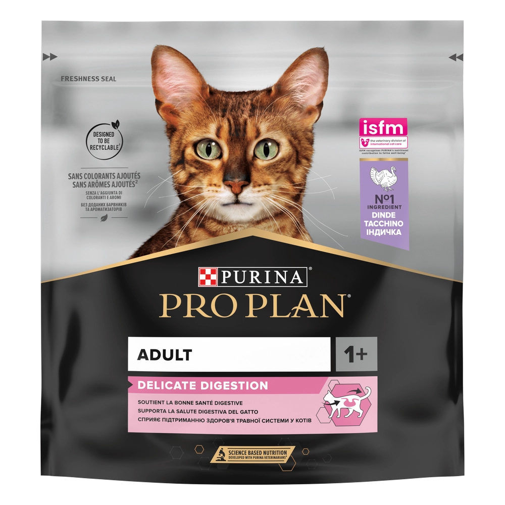 PRO PLAN Delicate Digestion Foder för katter rik på kalkon 400g