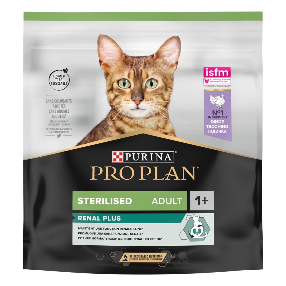 PRO PLAN Sterilised Renal Foder för steriliserade katter med rik på kalkon 400 g