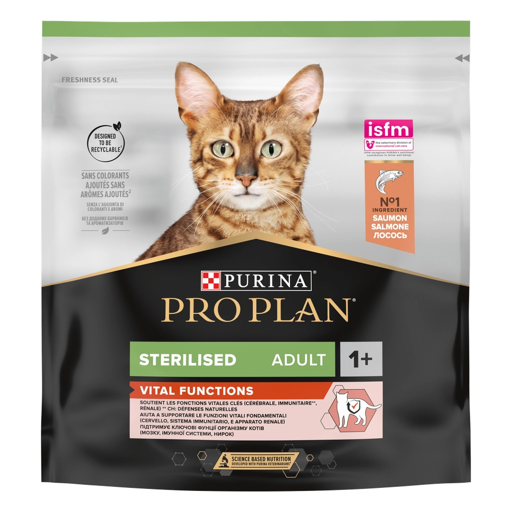 PRO PLAN Sterilised Vital Functions Foder för katter rikt på lax 400g