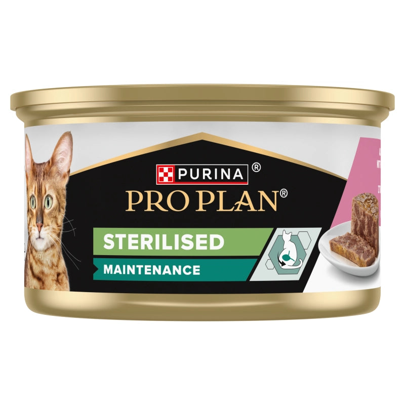 Purina Pro Plan Sterilised Våt pâté med lax och tonfisk Våtmat för katt 85g