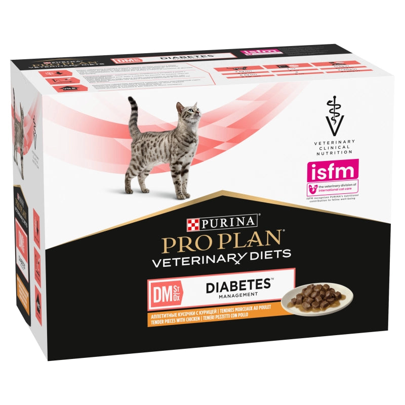 PRO PLAN Veterinary Diets DM St/Ox Diabetes Management Foder för katter 10x85g