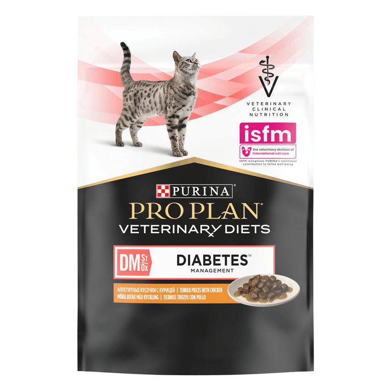 PRO PLAN Veterinary Diets DM St/Ox Diabetes Management Foder för katter 10x85g