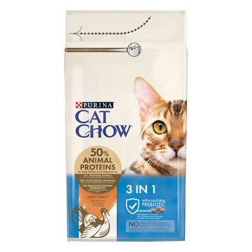 PURINA Cat Chow 3in1 Foder rikt på kalkon 1,5kg