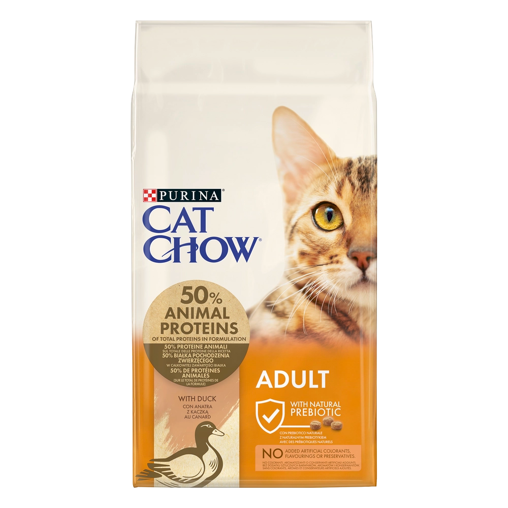 PURINA Cat Chow Adult Duck Torrfoder med anka 15kg