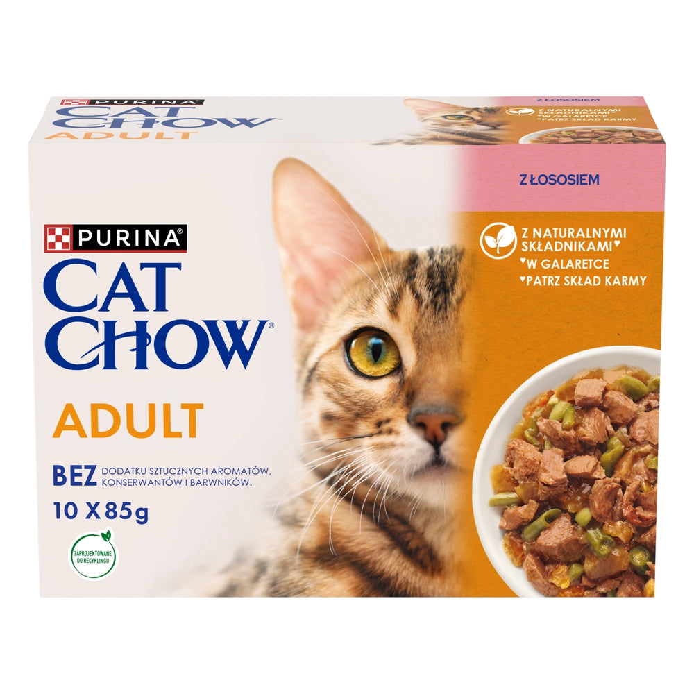 PURINA Cat Chow Adult Torrfoder för katter med lamm och gröna bönor i gelé 85g