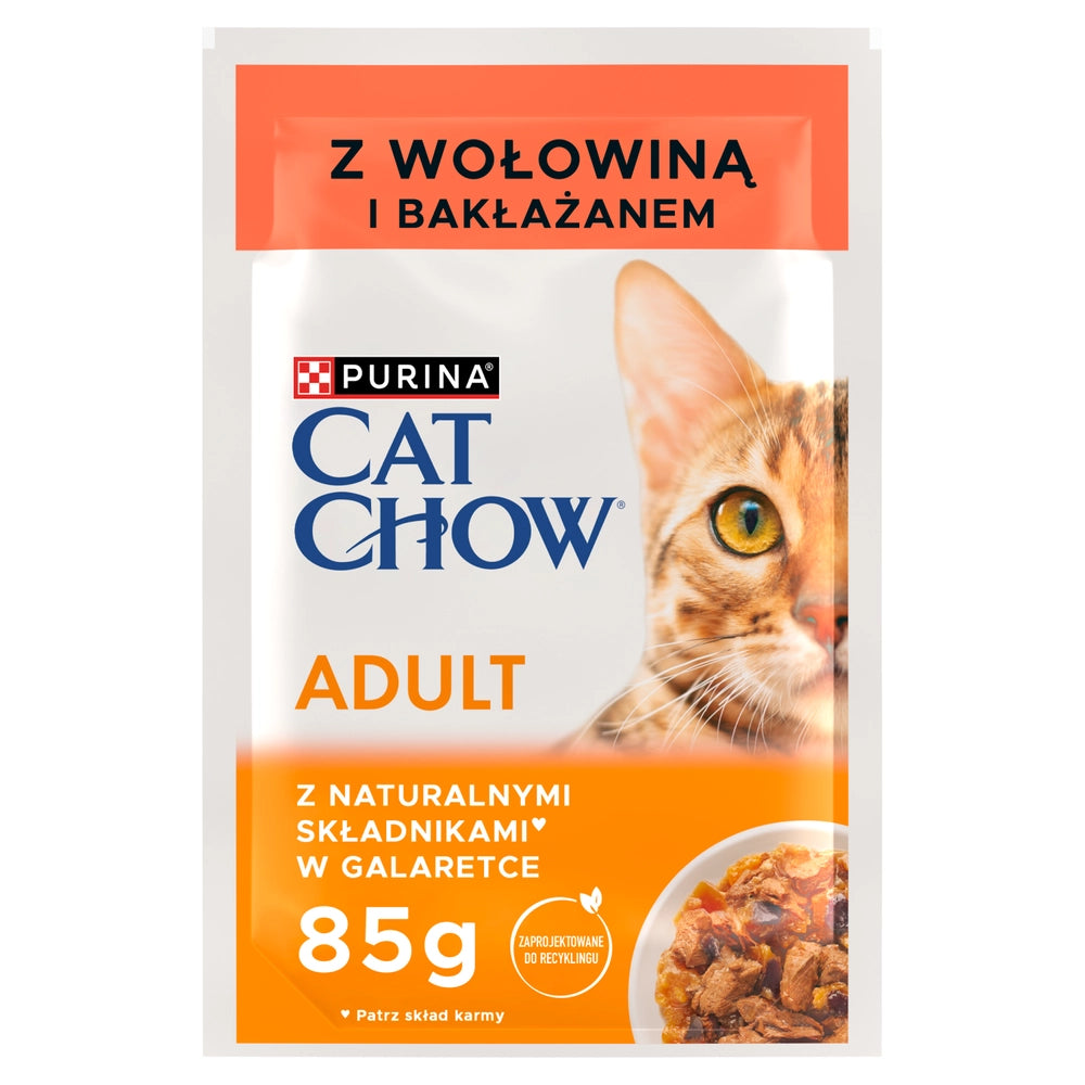 PURINA Cat Chow Adult Torrfoder för katter med lamm och gröna bönor i gelé 85g