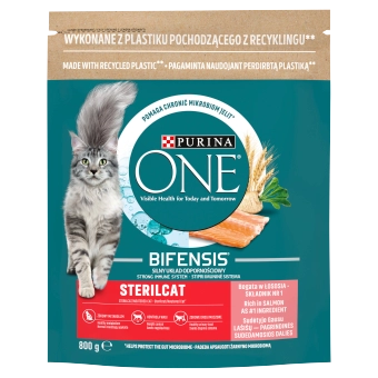 PURINA ONE Bifensis Sterilcat Kattmat rik på lax 800g
