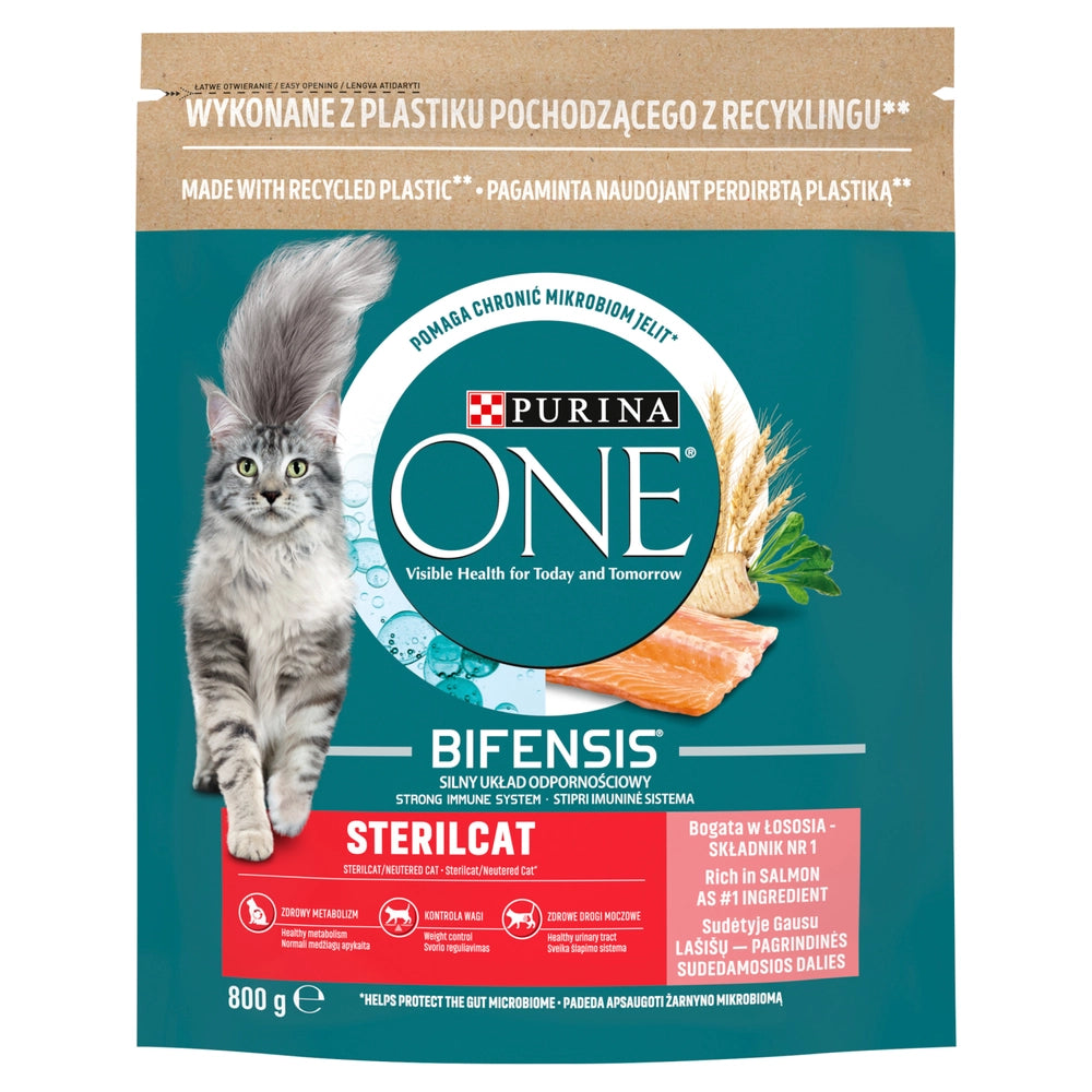 PURINA ONE Bifensis Sterilcat Kattmat rik på lax 800g