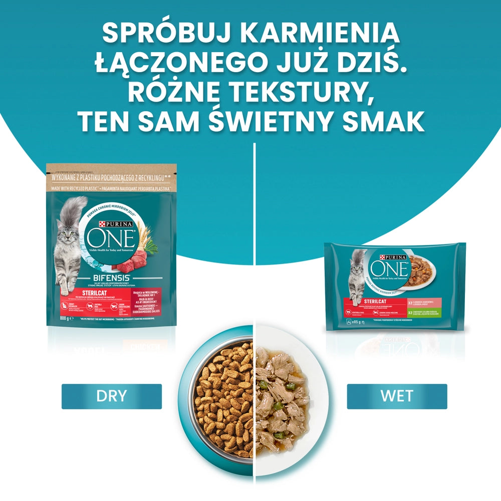 PURINA ONE Bifensis Sterilcat Kattmat rik på lax 800g