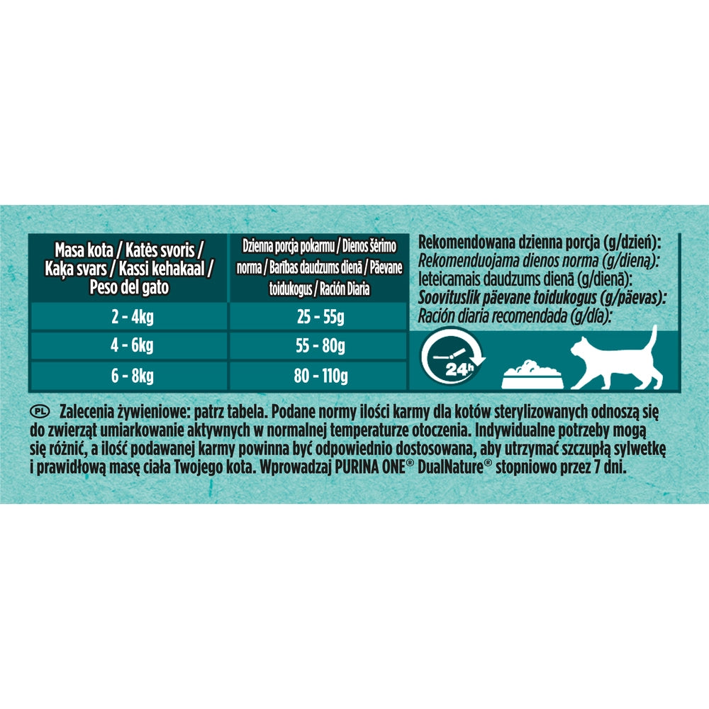 PURINA One Dual Nature Sterilized Lax & tranbär 750 g