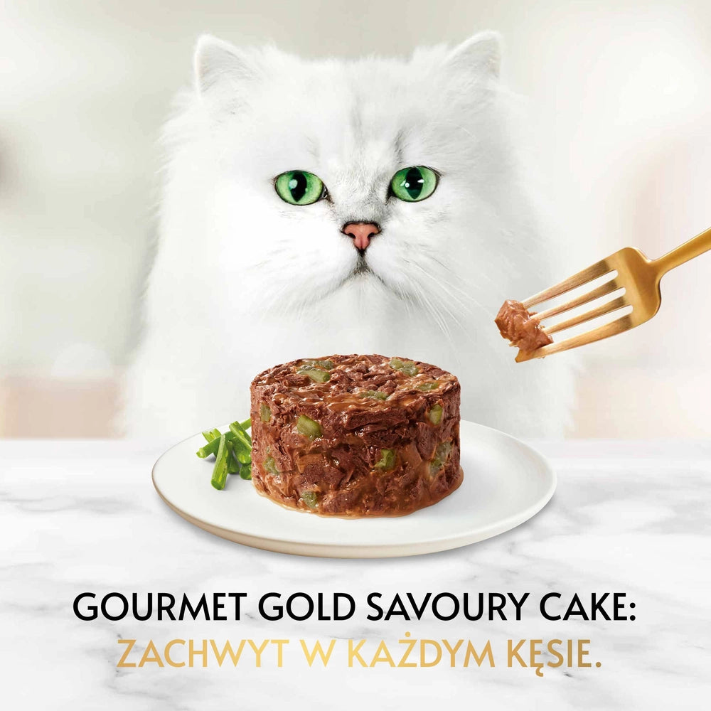 Purina Gourmet Gold Savoury Cake med lamm och gröna bönor 85g