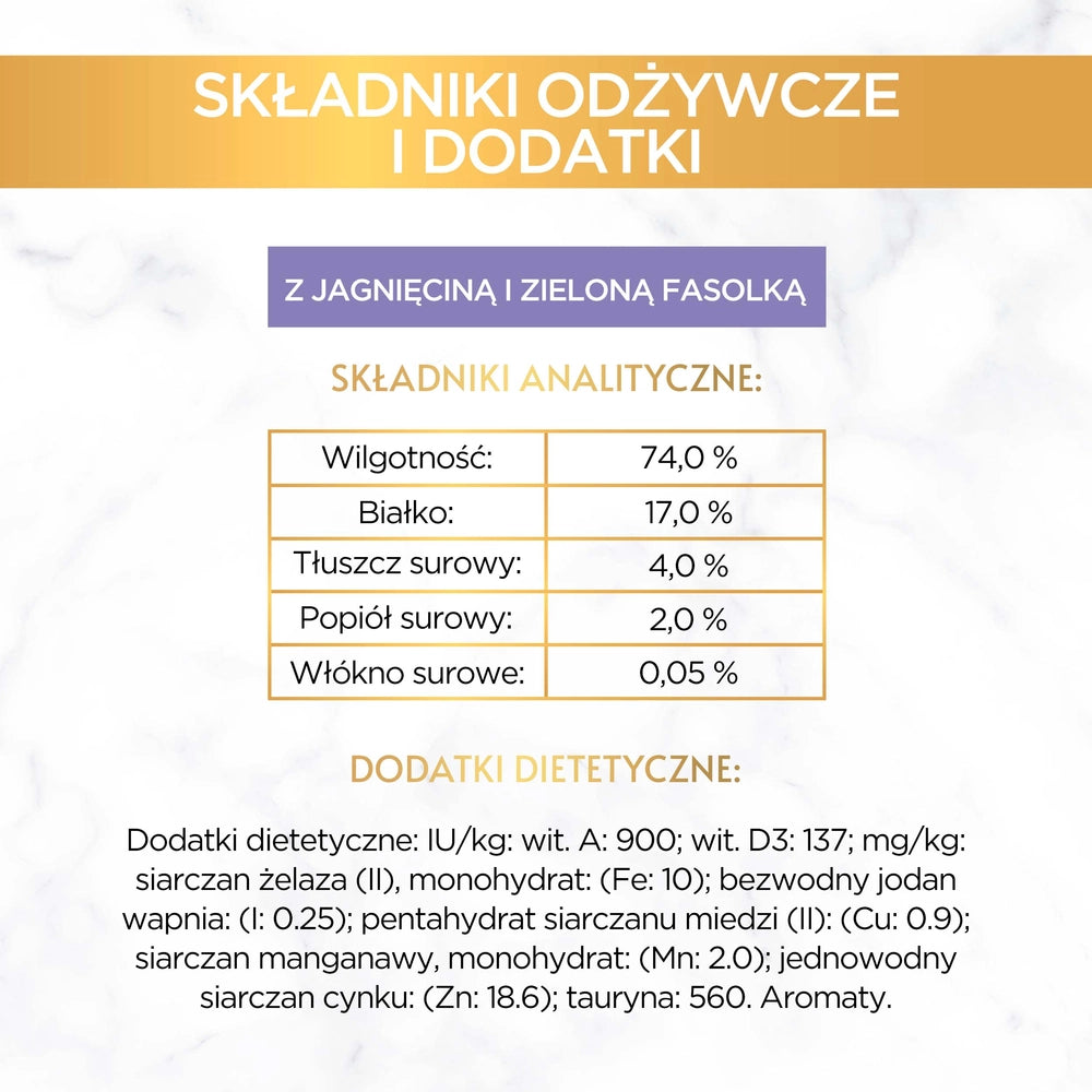 Purina Gourmet Gold Savoury Cake med lamm och gröna bönor 85g