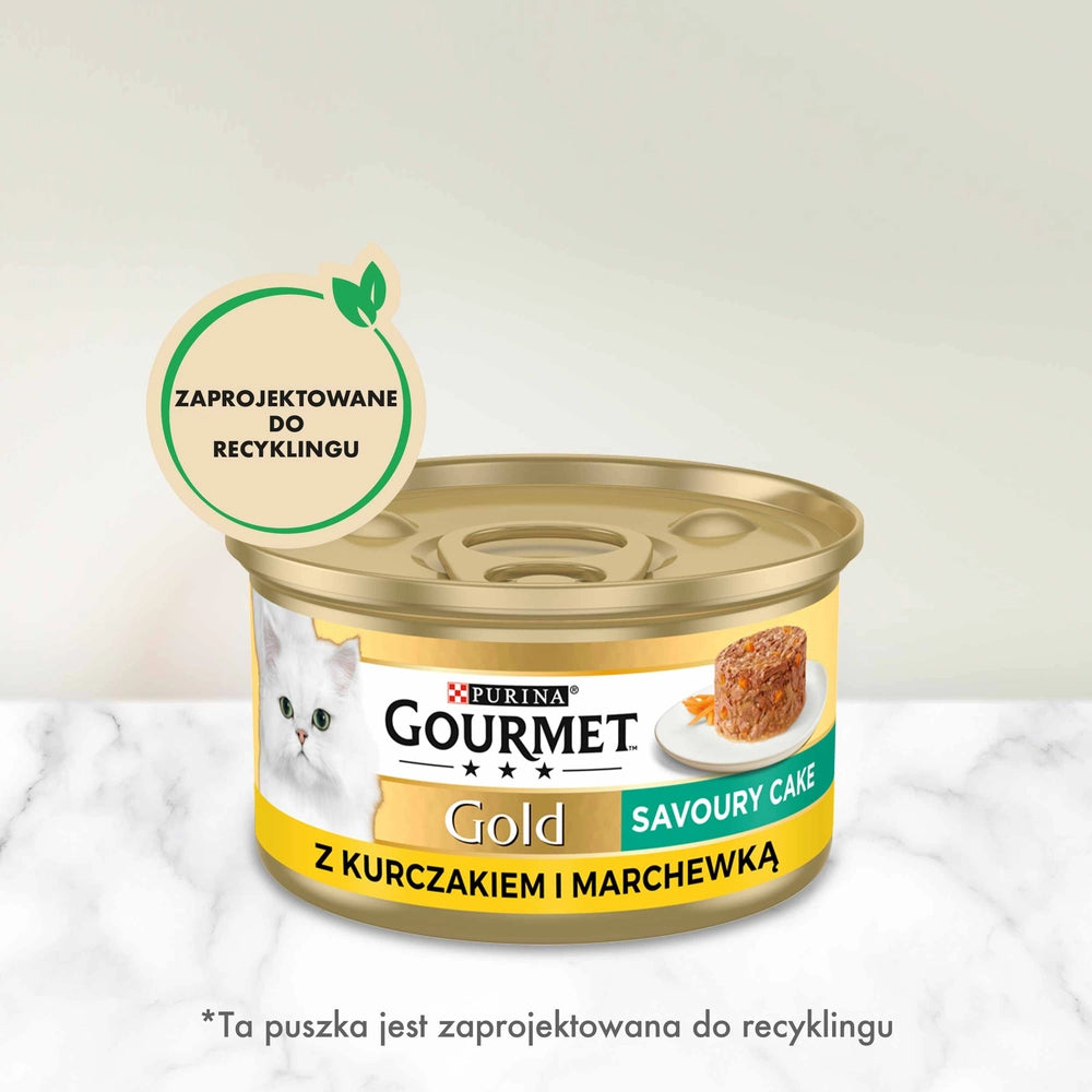 Purina Gourmet Gold Savoury Cake med kyckling och morötter 85g